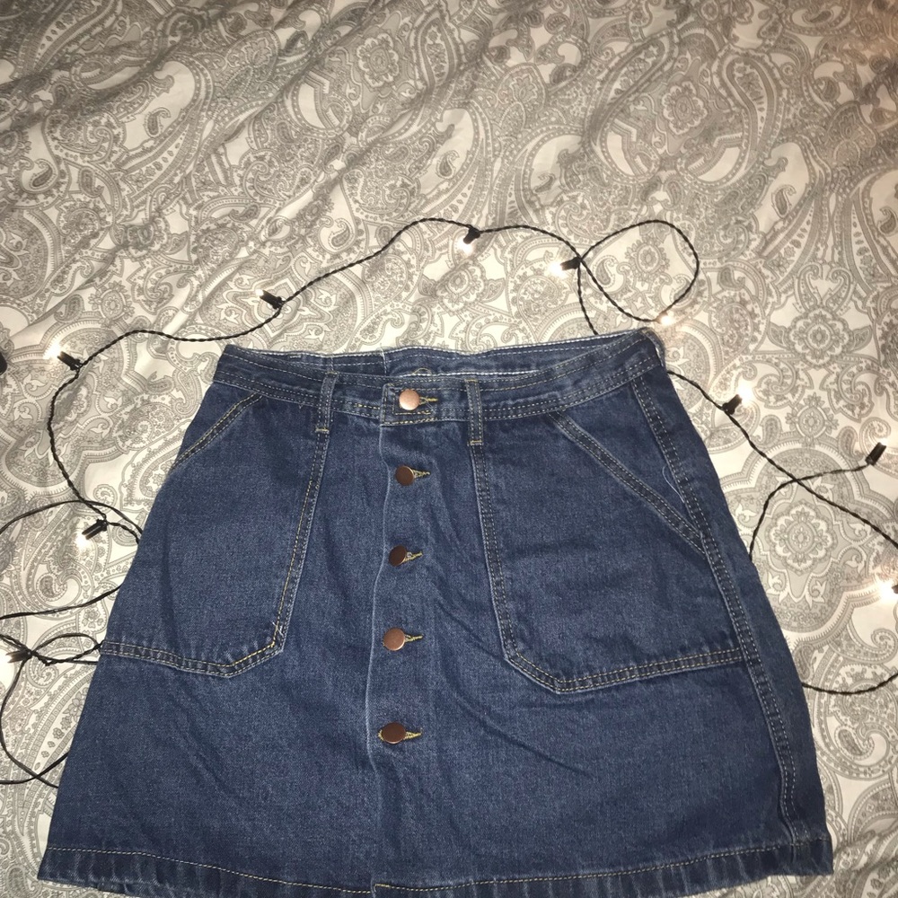 Button down jean skirt